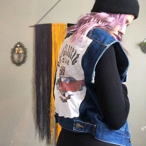 ❌sold❌ Customized Classic Car Vintage Denim Vest